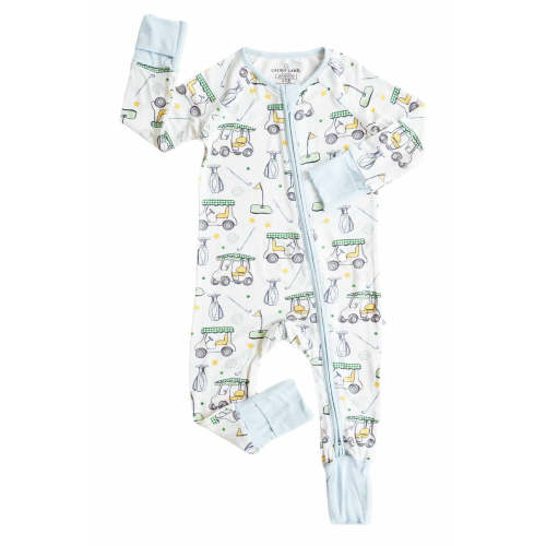 Country Club Cuties Convertible Zip Romper in Blue | Caden Lane