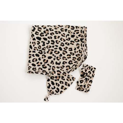 Cheetah Dreams Swaddle & Hat Set