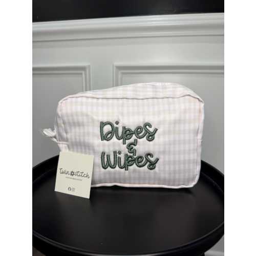 Personalized Diaper Pouch | Baby Essentials Organizer, Custom Name Embroidery