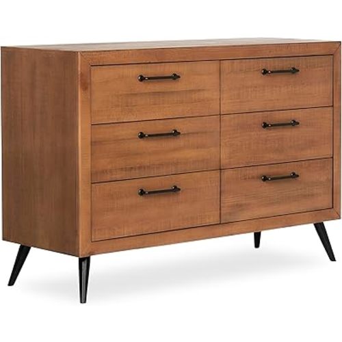 Evolur Stilnovo Mid Century Dresser, in Sugar Cane