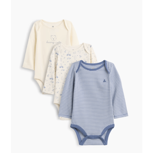 Baby First Favorites Organic Cotton Brannan Bear Bodysuit (3-Pack)
Size: 0-3M
Color: Bainbridge Blue Stripe