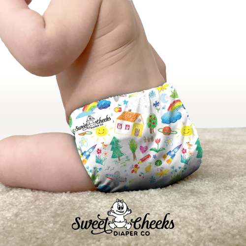 One Size Pocket "Childrens Art"-In Stock