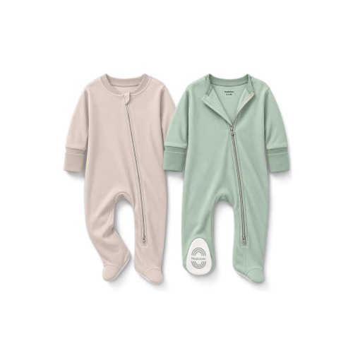 2-Pack Soothe Baby Sleep & Play Footies, Small