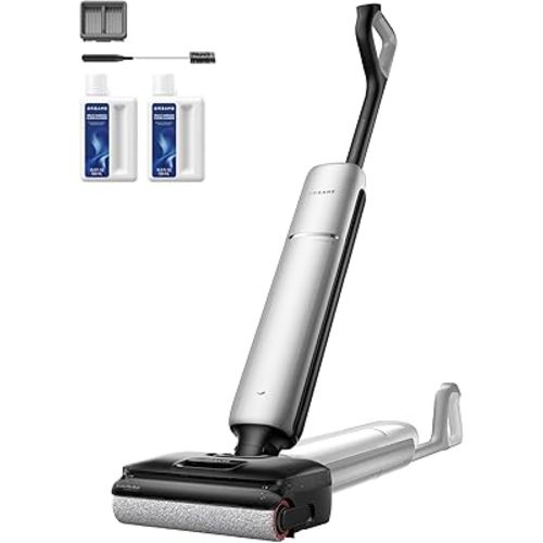 DREAME Aero Pro Wet Dry Vacuum Mop, Ultra-Slim with Hot Self-Cleaning/Self-Drying, 0 Hair Tangle Great for Pet Owner, Powerful Wet Dry Vacuum with 60min Runtime, Pick-up & Mop at The Same Time