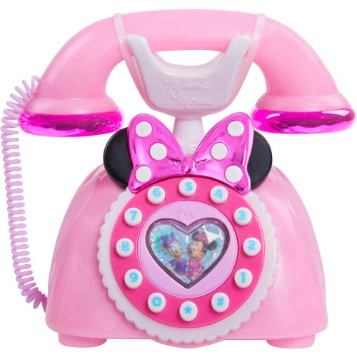 Disney Jr. Minnie Mouse Ring Me Rotary Style Phone with Lights and Sounds Pink
