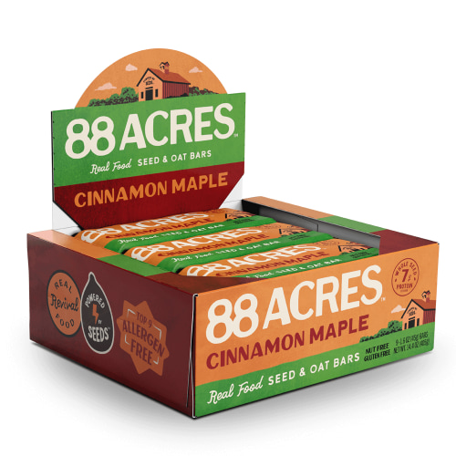Cinnamon Maple Seed + Oat Bars (9 Bars) | 88 Acres