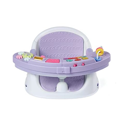 Infantino Music & Lights 3-in-1 Discovery Seat & Booster, Interactive Toddler Seat for Dining Table or Kitchen Chair, Baby Activity Center & Snack Tray, 20 Sounds & Songs, Lightweight Baby Essentials