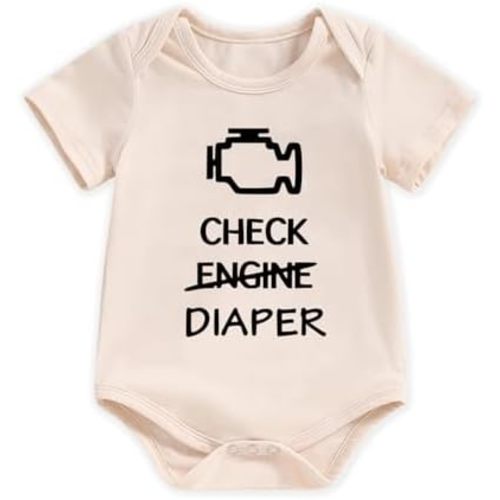 Newborn Infant Baby Boys Girls Bodysuit, Unisex Short Sleeve Funny Romper Reveal Pregnancy Announcement Clothes