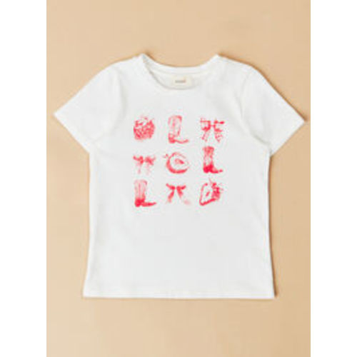 Gigi Strawberry Boots Tee in Ivory | Tullabee