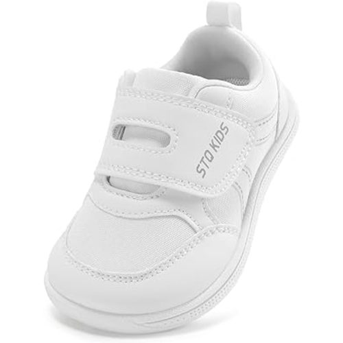 Toddler Wide Toe Box Barefoot Shoes Boys Girls Sneakers Kids Tennis Shoes Preschool Non Slip Lightweight Comfortable First Walking Shoes Running Outdoor Activities