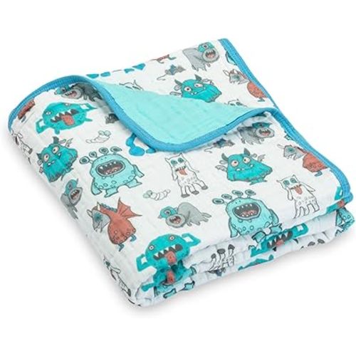 LollyBanks Muslin Baby Blanket, Baby Muslin Blankets, 100% Organic Cotton