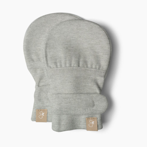 Goumi Kids x Babylist Bamboo & Organic Cotton Mitts - Pebble, 0-3 M