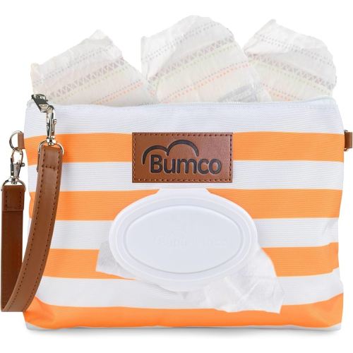 Bumco Diaper Clutch - Portable Wipes Dispenser & Travel Essential, Airtight Refillable Wipes Container, Diaper Bag Purse