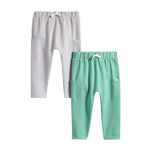 2-Pack Assorted Stretch Organic Cotton Pants, 3M