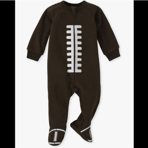 The Children's Place unisex-baby And Toddler Football Footie Pajama, Fleece