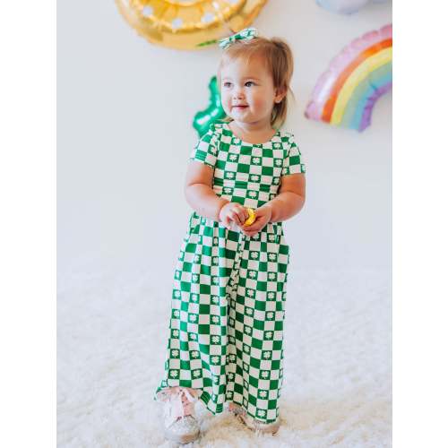 Leggy Romper - Shamrock Check
