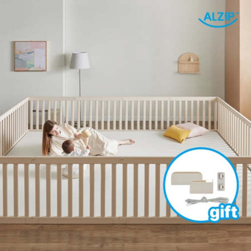 ALZiP SG Woodly Baby Room Mat Partition Milk 10pcs