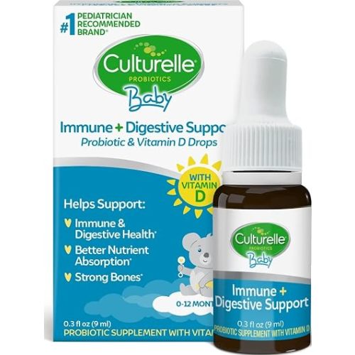 Culturelle Baby Probiotic Drops + Vitamin D, Immune & Digestive Health* 9ml