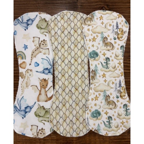 3 piece Baby Dragon burp cloth set
