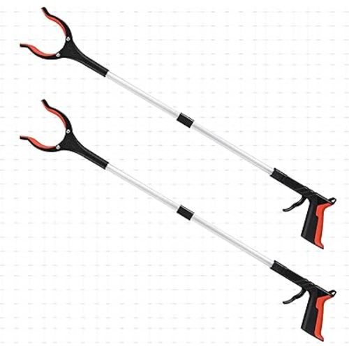 Grabber Reacher Tool, 32" Grabbers for Elderly, Lightweight Extra Long Handy Trash Claw Grabber, Mobility Aid Reaching Assist Tool for Trash Pick Up, Nabber, Litter Picker, Arm Extension (Orange3)