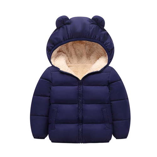 MEZZALL Kids Baby Boys Girls Padded Snowsuit Winter Clothes Hooded Cartoon Jacket Coat Outerwear Lovely Dailywear, Navy, 18-24 Months