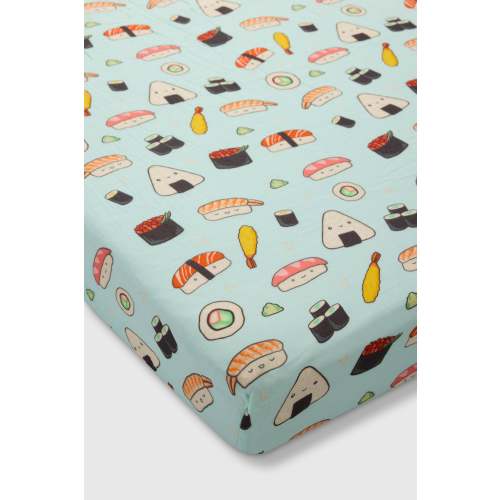 Muslin Fitted Crib Sheet - Sushi