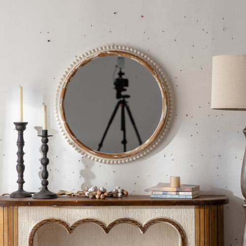 Dakota Fields Wood Flat Wall Mirror | Wayfair