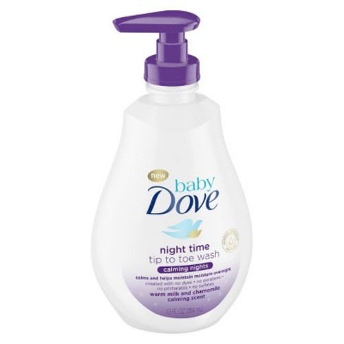 Baby Dove Nighttime Tip to Toe Body Wash Warm Milk & Chamomile - 13oz