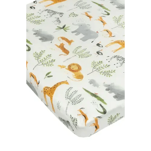 Loulou Lollipop Crib Sheet- Safari Jungle