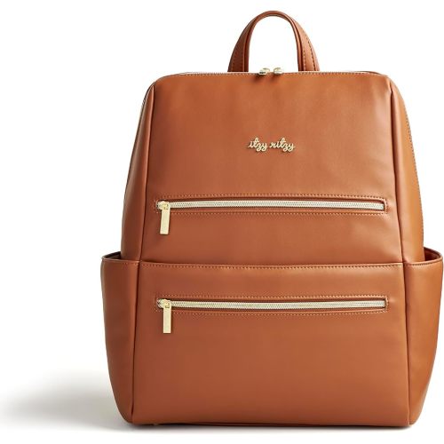 Itzy Ritzy Backpack, Cognac