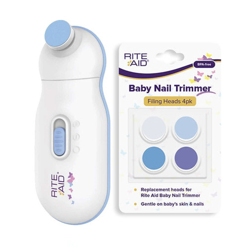 Rite Aid Baby Grooming Nail Trimmer Cutter with 4PK Nail Filing Replacement Set