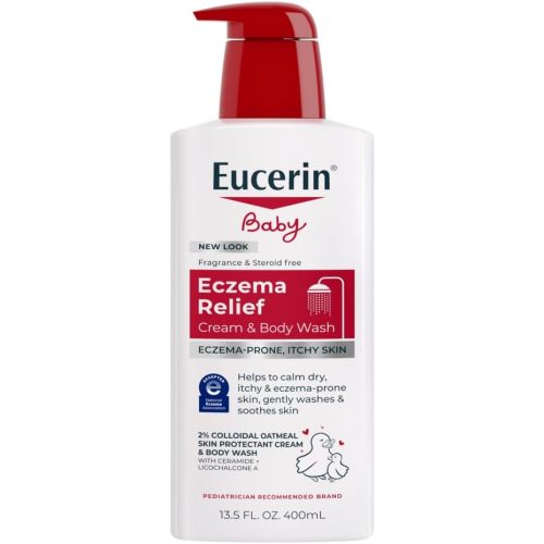 Eucerin Eczema Body Wash for Babies, Fragrance Free