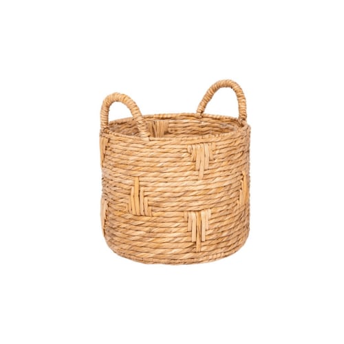 Better Homes & Gardens 12-inch Round Bulrush Basket Planter with Plastic Insert