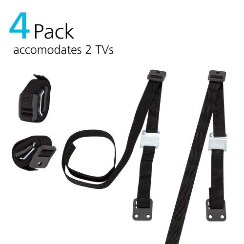 Safety 1st TV & Furniture Safety Straps 2 Set, Black, Toddler