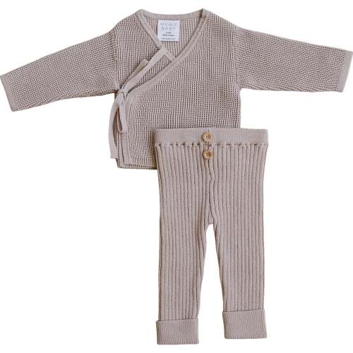 Mauve Knit Wrap Set – Mebie Baby