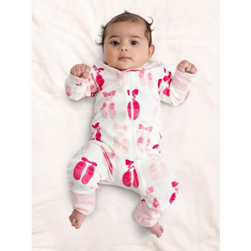 M+A by Monica + Andy Organic Cotton Gender Neutral Long Sleeve Baby One-Piece Pajama, Sizes Newborn - 24 Months