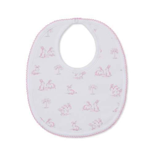 Springtime Bunny Fun Pink Bib