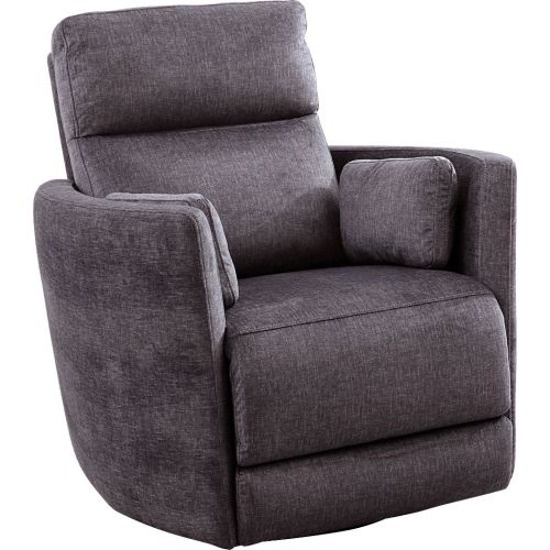 Tomlin Gray Polyester Fabric Swivel Recliner