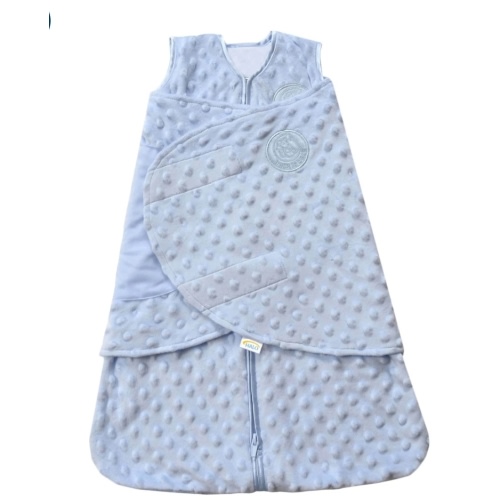 Blue Plushy Dot Velboa Swaddle| HALO