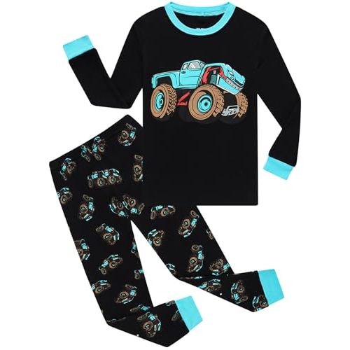 Little bety Boys Cotton Pajamas Long Sleeve Toddler Boys Pjs Kids Sleepwear Sets 18months-18years