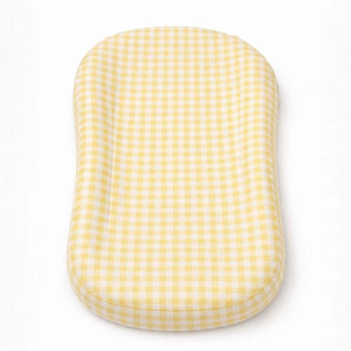 Yellow Gingham Ruffle Baby Lounger Cover – EasyTot