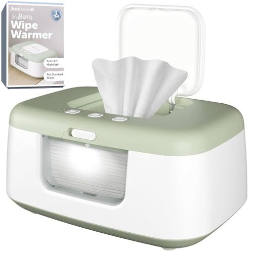 Jool Baby TinyBums Baby Wipe Warmer & Dispenser with LED Changing Light & On/Off Switch (Sage)
