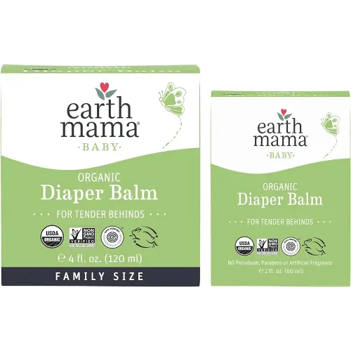 Earth Mama Organic Diaper Balm Multipurpose Baby Ointment Set | EWG Verified, Petroleum & Fragrance Free with Calendula for Sensitive Skin