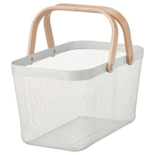 RISATORP Wire basket - white 10 ¾x16 ½x9 "