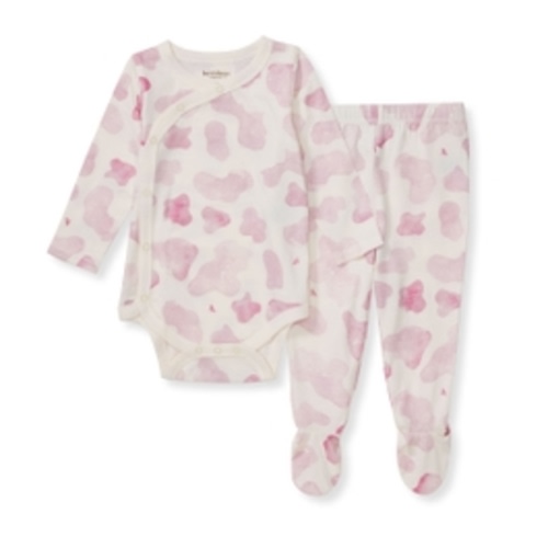 Mooo! Bodysuit & Pant Set - Chalky Pink