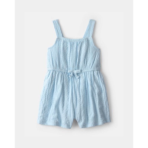 Baby Girl Textured Romper - Blue | Carter's