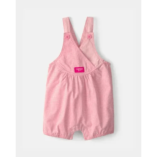 Baby Girl Gingham Shortall - Pink - OshKosh B'gosh | Carter's