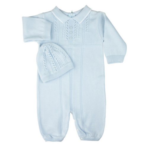 Newborn & Baby Boys Blue Knitted Outfit I Feltman Brothers