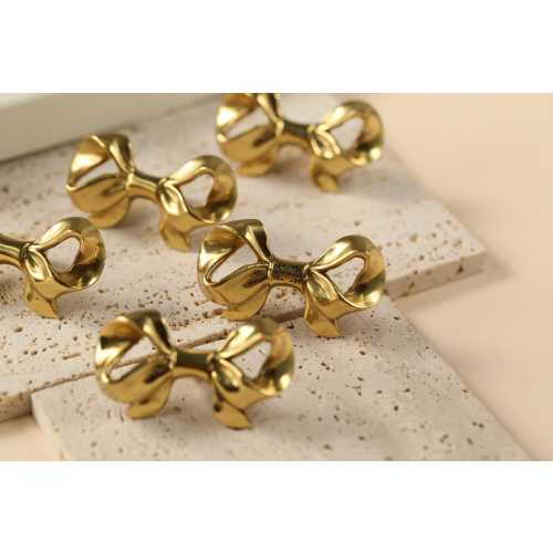 Bow Knobs brass drawer pulls wardrobe Knob Custom Engraved Cabinet Knobs Modern girl room Dresser Knob Nursery decorations knob door handle