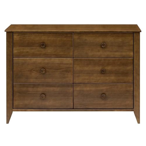Babyletto Sprout 6-Drawer Double Dresser in Natural Walnut, Greenguard Gold Certified
